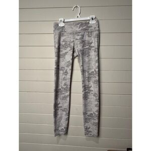Athleta Girl Camo‎ Print Active Leggings Pants Kids XL 14 Gray Black Athletic